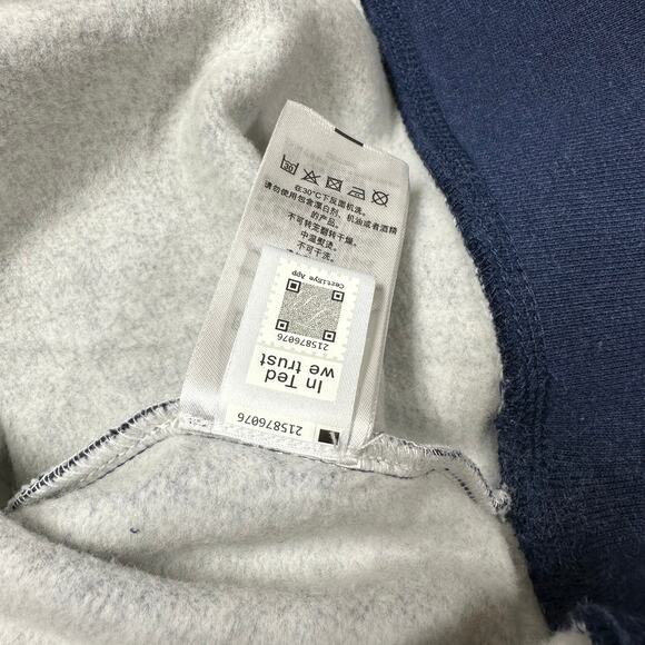 Ted Baker NWT Blue LS Varsity 'T' Sweatshirt Size 6 US XXL Preppy Organic Cotton - Picture 9 of 11